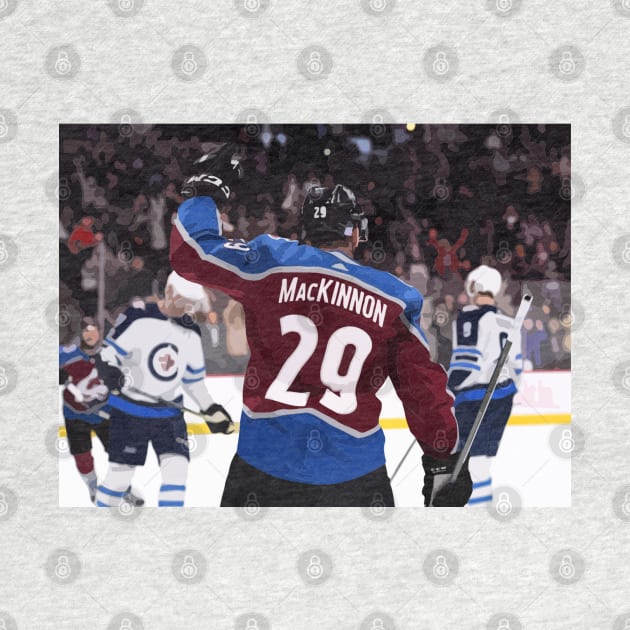 Nathan MacKinnon Jersey Painting by gktb